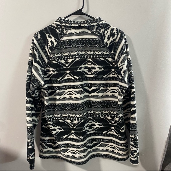 Eddie Bauer Black and White 1/4 zip pullover - Picture 3 of 5